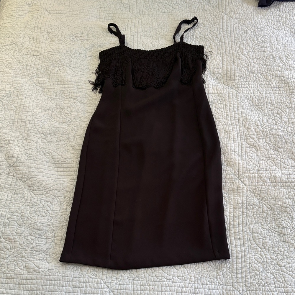 United Colors Of Benetton Black Dress with Fringe